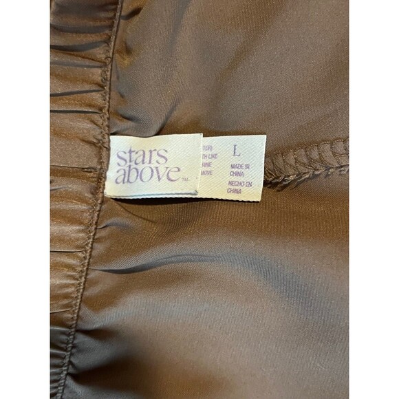 Stars Above, Woman, Baby Doll Pajama, Brown, Size L Two pieces, Satin - Picture 2 of 4